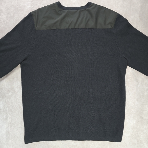 Theory Men's Black Wool Blend Crew Neck Pullover Sweater - Picture 6 of 11